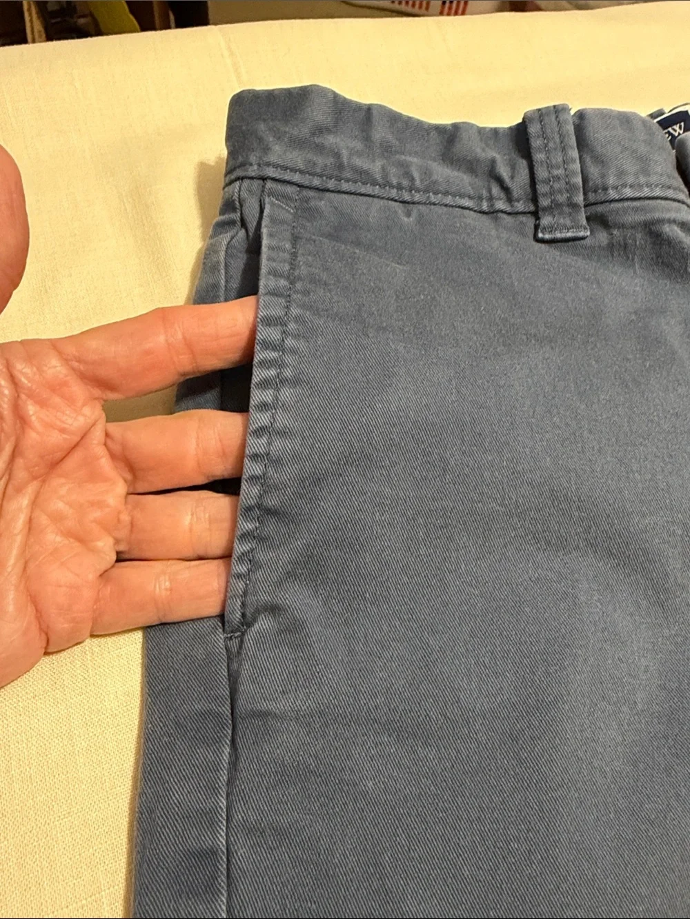 J. Crew Men's Navy Flat-Front Chino Shorts, 9” Inseam, Size 30 Waist